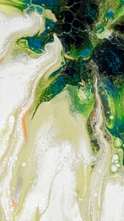 抽象流体艺术绿色纹理画