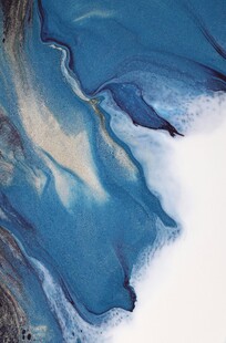 蓝色水墨抽象纹理画面