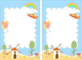 卡通风格儿童插画背景图