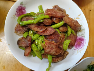 青椒炒腊肠