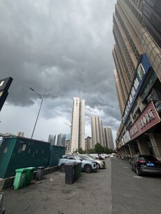 城市街道阴天景象