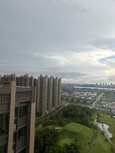 高层俯瞰城市景观与绿地