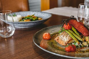 精致摆盘的美味西餐料理
