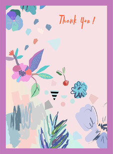 花卉感谢卡