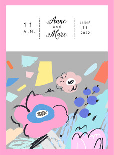 抽象花卉插画艺术设计