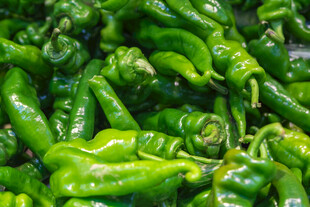 鲜绿饱满的青椒