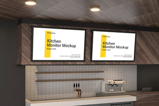 厨房墙面双海报展示效果