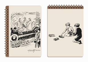 线圈本 车 速写