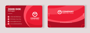 红色商务名片设计模板