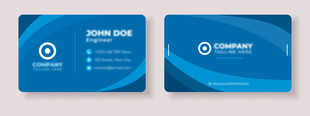 蓝色商务风格名片设计