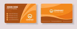 橙色简约商务名片设计
