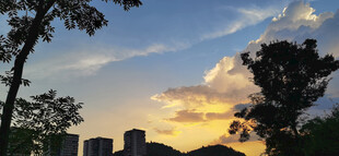 城市黄昏美景