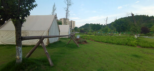 户外的宁静露营场景
