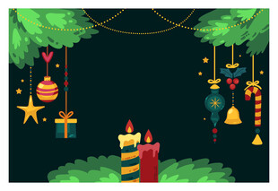 圣诞装饰悬挂场景