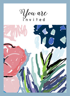 抽象艺术风格邀请卡设计