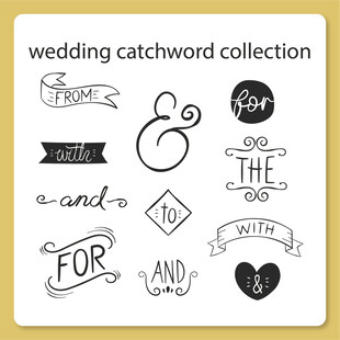 婚礼标语集合图案