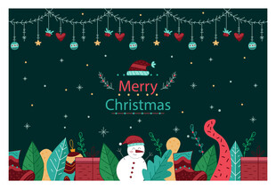 圣诞节日装饰场景图