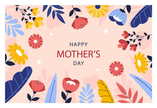 母亲节快乐花卉背景图