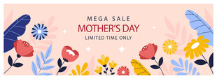 母亲节促销横幅设计