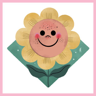 可爱笑脸向日葵纸艺作品