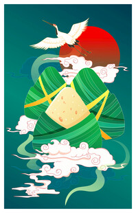 端午主题国风插画