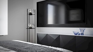 现代简约风格卧室电视墙