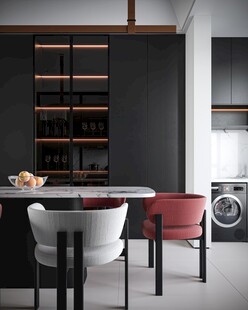 现代简约风厨房餐厅场景