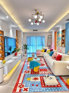 现代温馨儿童主题客厅空间