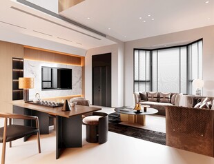 现代简约风客厅室内设计