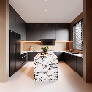 现代简约风大理石厨房岛台