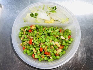 豆角炒肉末