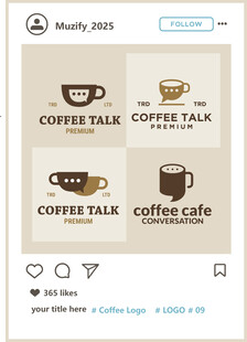 4款入咖啡杯logo图案