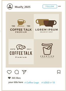 4款入创意咖啡logo图案