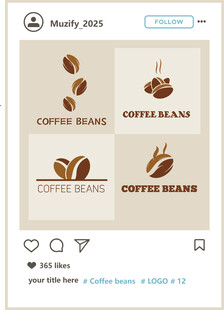 4款入咖啡豆logo图案