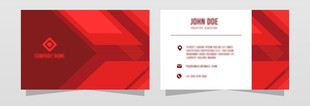 红色商务名片设计模板