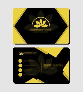 黑黄配色商务名片设计