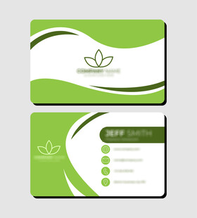 清新绿色商务名片设计