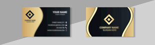 黑金商务名片设计模板