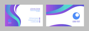 简约蓝紫渐变名片设计