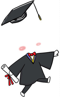 毕业生开心抛帽庆祝瞬间