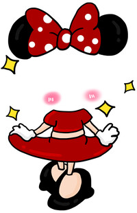 米妮俏皮倒立可爱瞬间