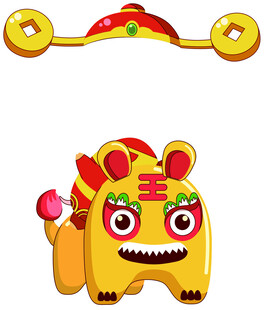 可爱卡通小老虎与饰品