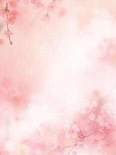 浪漫粉色樱花背景图