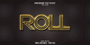 金色立体字ROLL效果展示