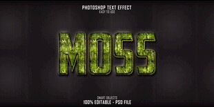 苔藓字母艺术效果展示