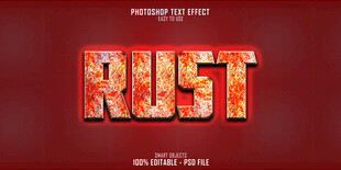 铁锈风格字体设计展示