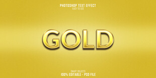 金色质感英文字样