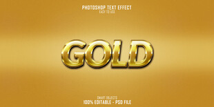 金色质感的GOLD字样