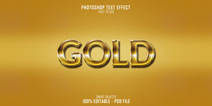 金色质感GOLD艺术字