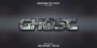 金属质感GHOST特效字